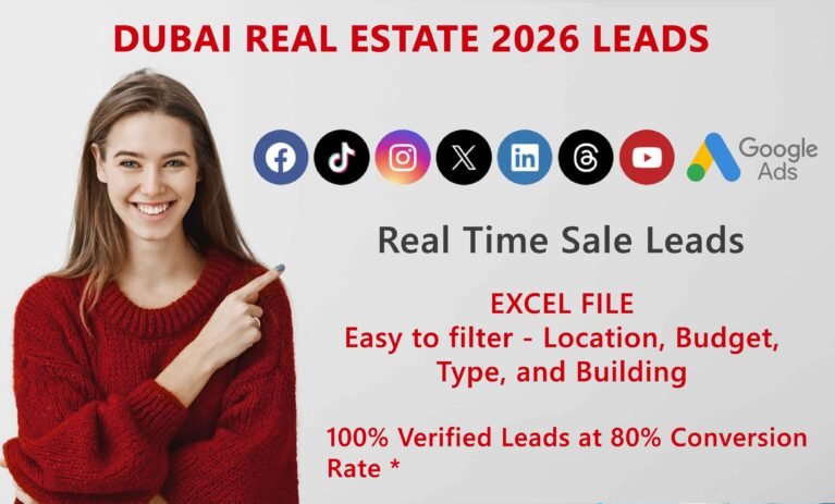 Dubai Real Estate 2026 Quality Buyer Investor Sales Leads Online