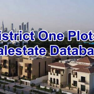 District One Plots Property Owners Seller  Database in Dubai