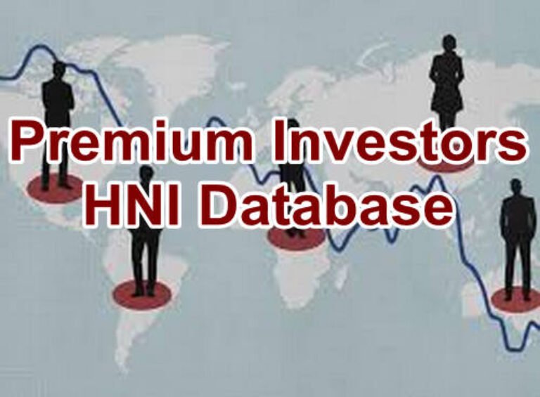 Premium Investors high net words individal Investers HNI Database online
