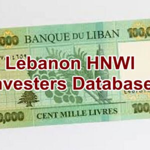 Lebanon high net words individal Investers HNI Database online